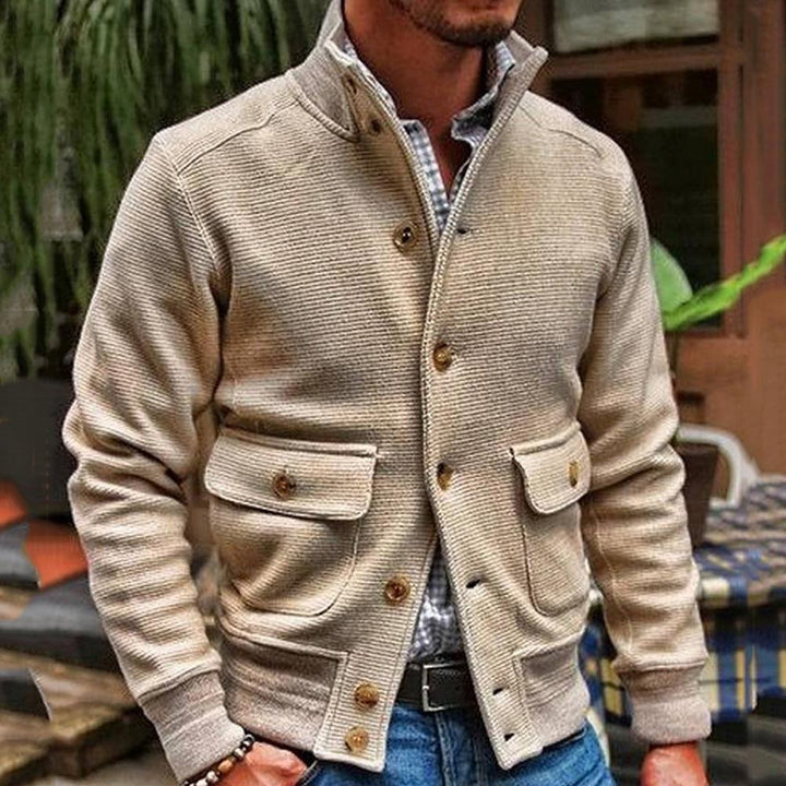 Anthon | Herrenjacke mit Stehkragen in Unifarbe