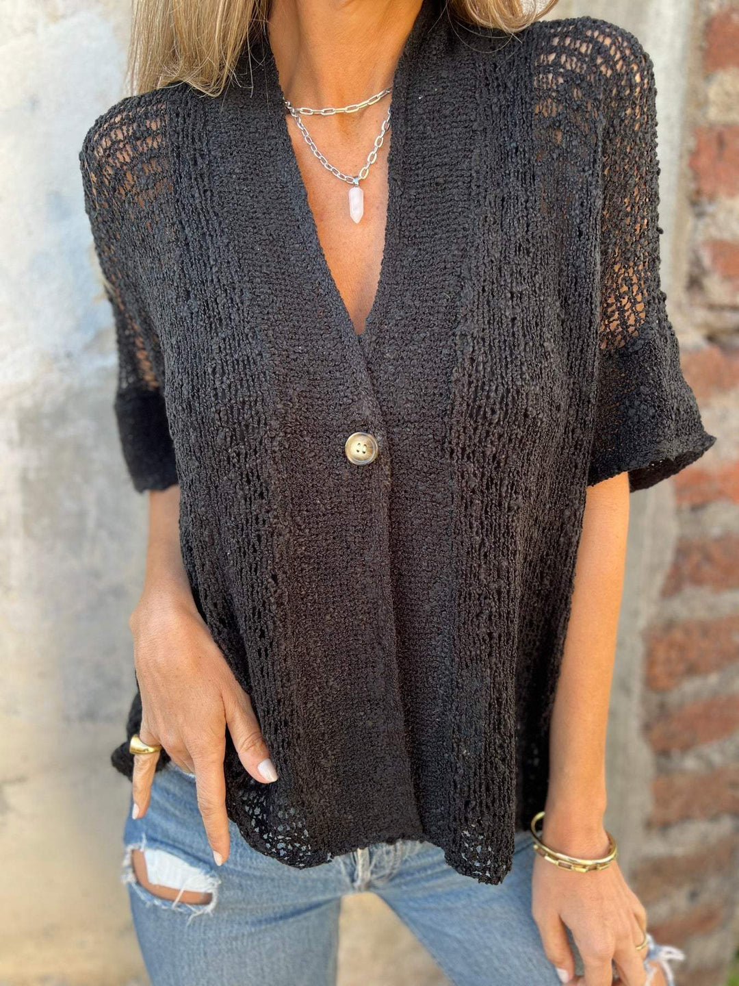 Yvon | Elegantes Texturiertes Top