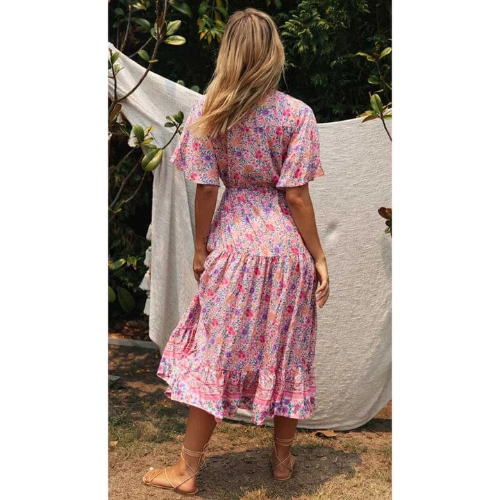 Sage | Landhaus Ibiza Stil Kleid Lang
