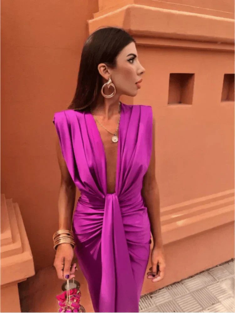 Bernadette | Elegantes Drapiertes Kleid