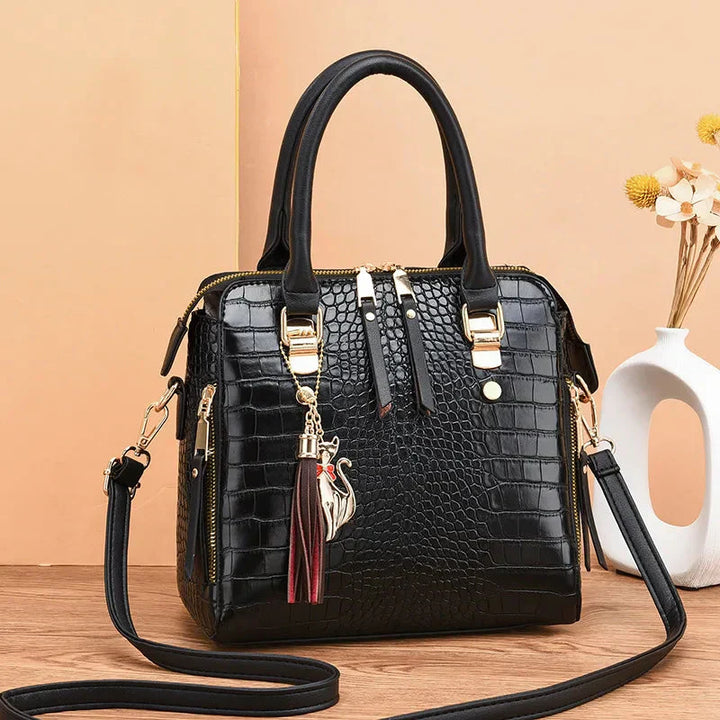 Ran | Handtasche mit Krokodilprägung