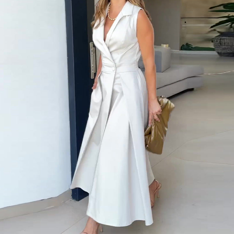Bronwyn | Midi-Kleid mit V-Ausschnitt