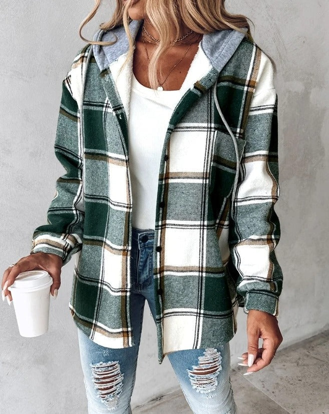 Milly | Damen Karierte Kapuzenjacke