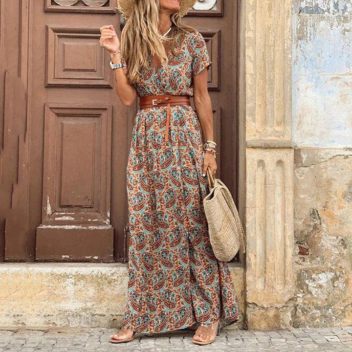 Lexie | Maxi Ibiza Kleid im Hippie-Stil + GRATIS Gürtel