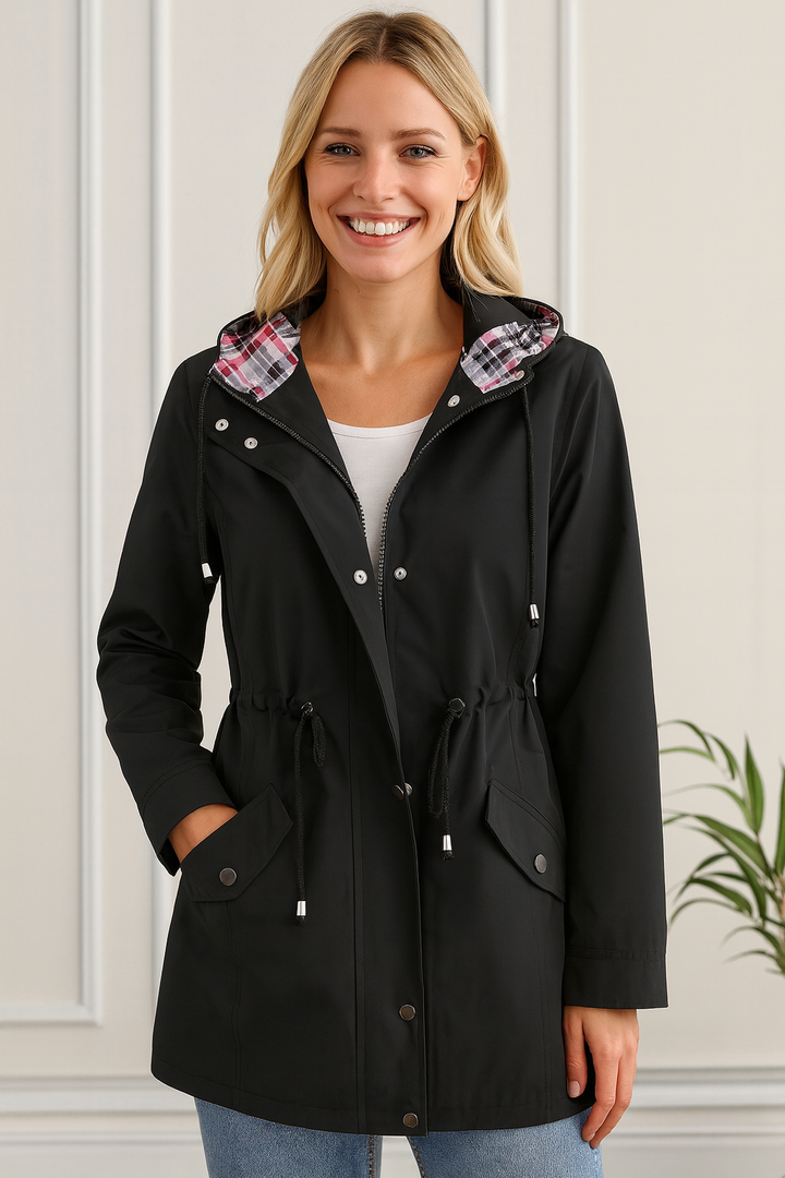 Sierra | Wasserdichte Karierte Regenjacke