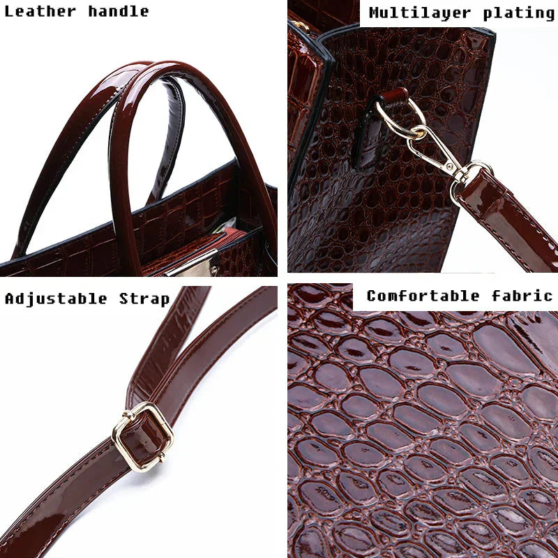 Nami | Handtasche mit Krokodilprägung