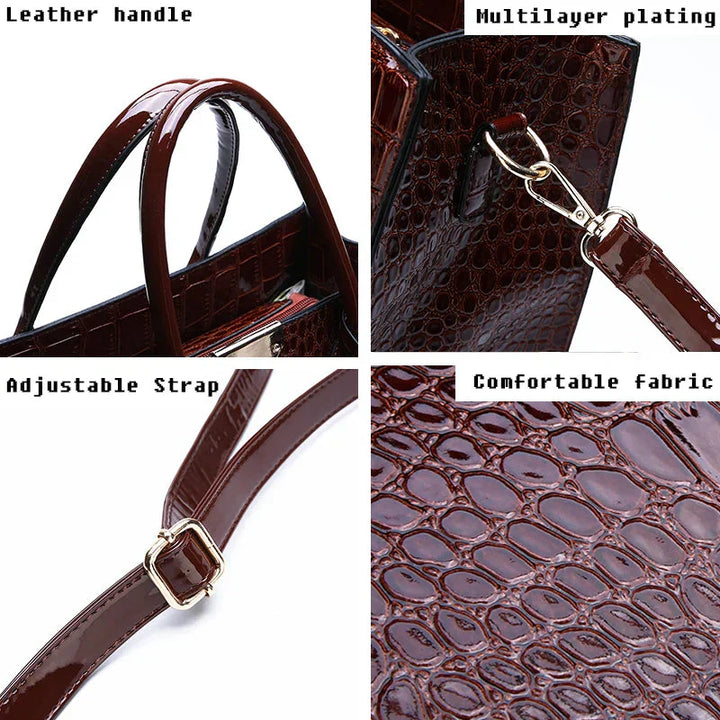 Nami | Handtasche mit Krokodilprägung
