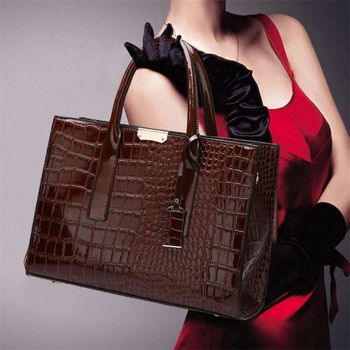 Nami | Handtasche mit Krokodilprägung