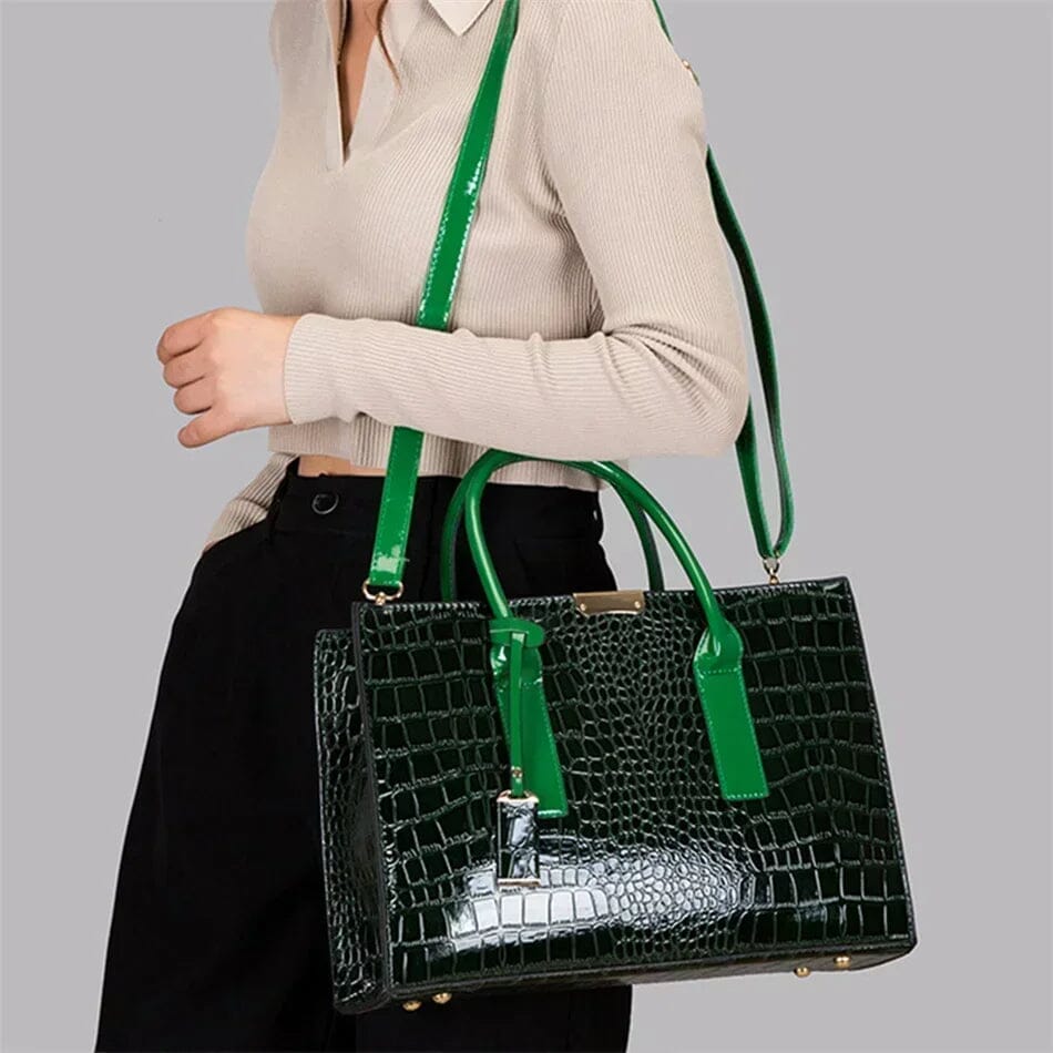 Nami | Handtasche mit Krokodilprägung