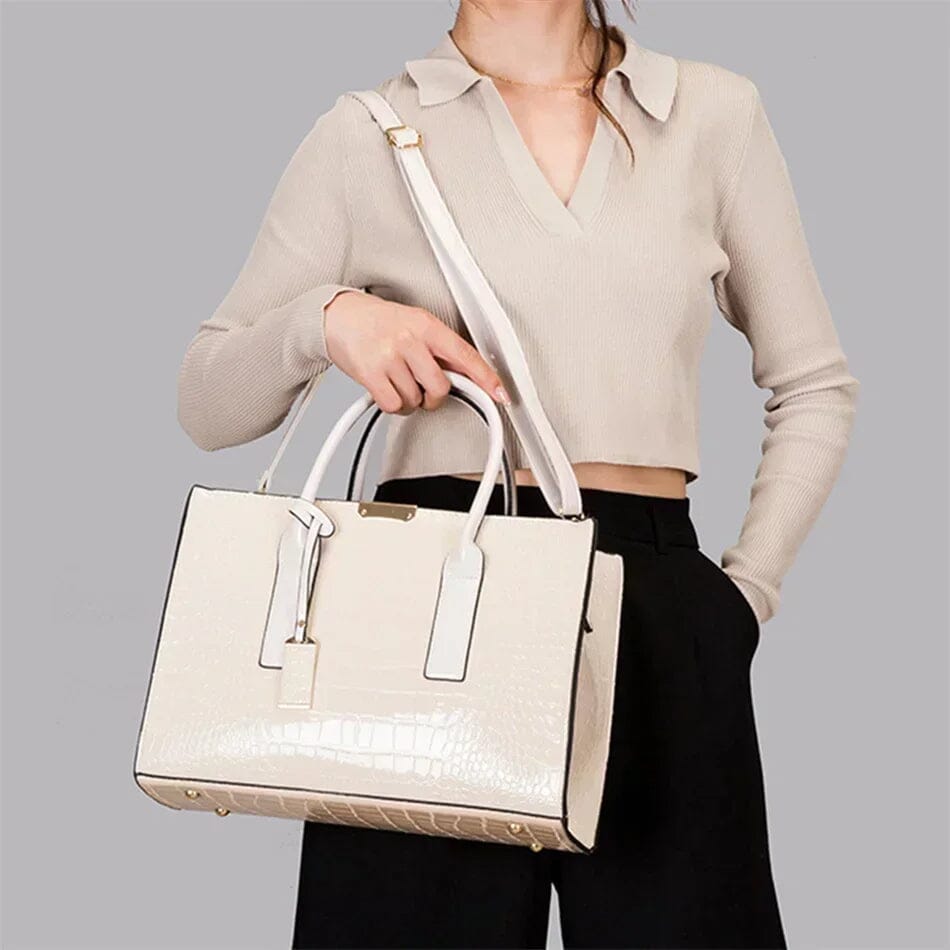 Nami | Handtasche mit Krokodilprägung