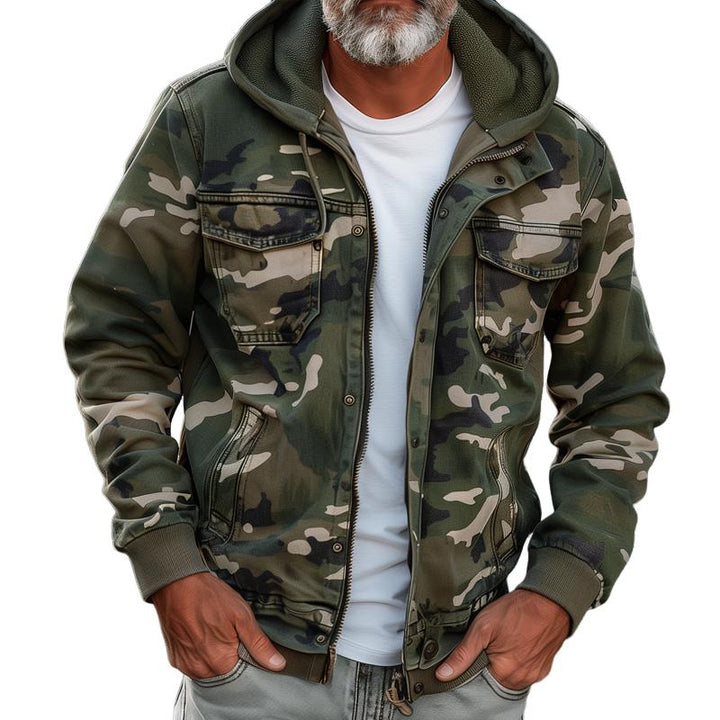 Gael | Herren-Cargo-Jacke im Camouflage-Look