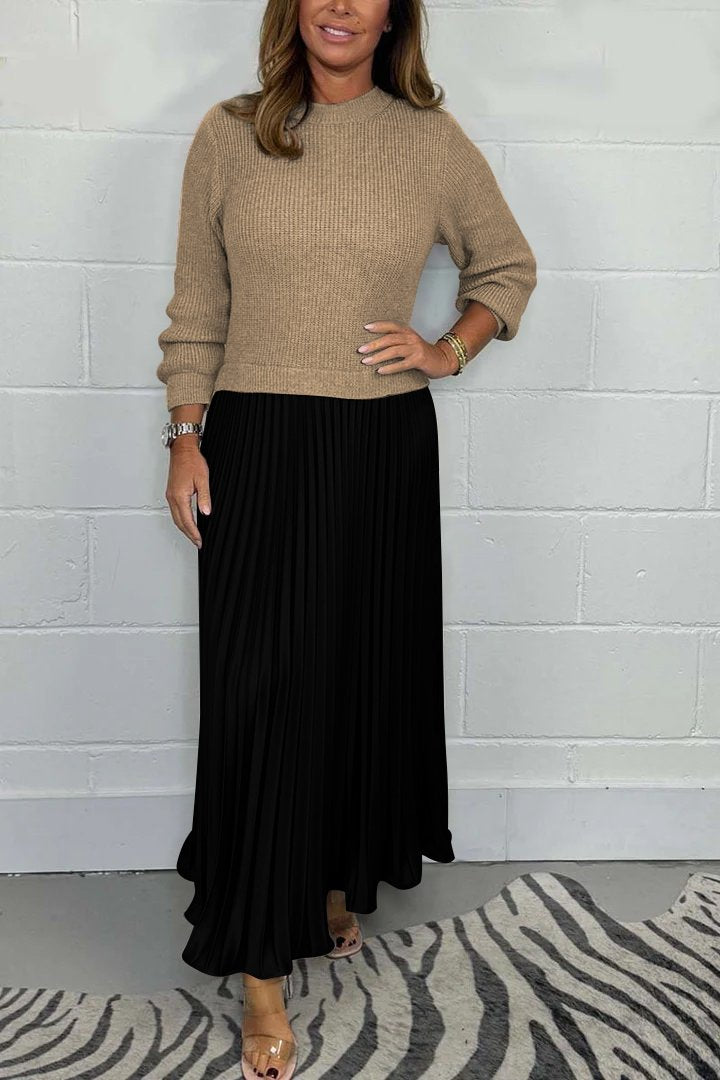 Dorothy | Langer Pullover mit Faltenrock