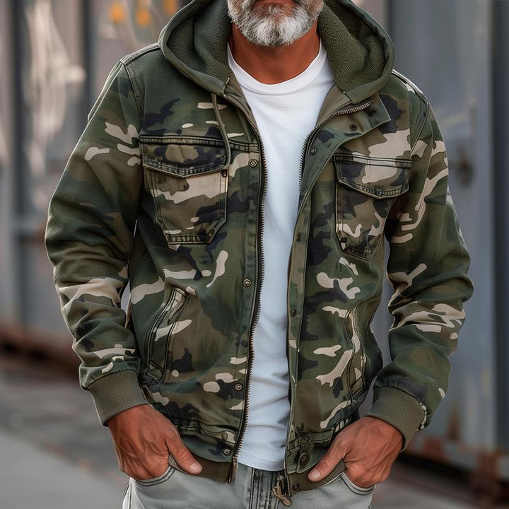 Gael | Herren-Cargo-Jacke im Camouflage-Look