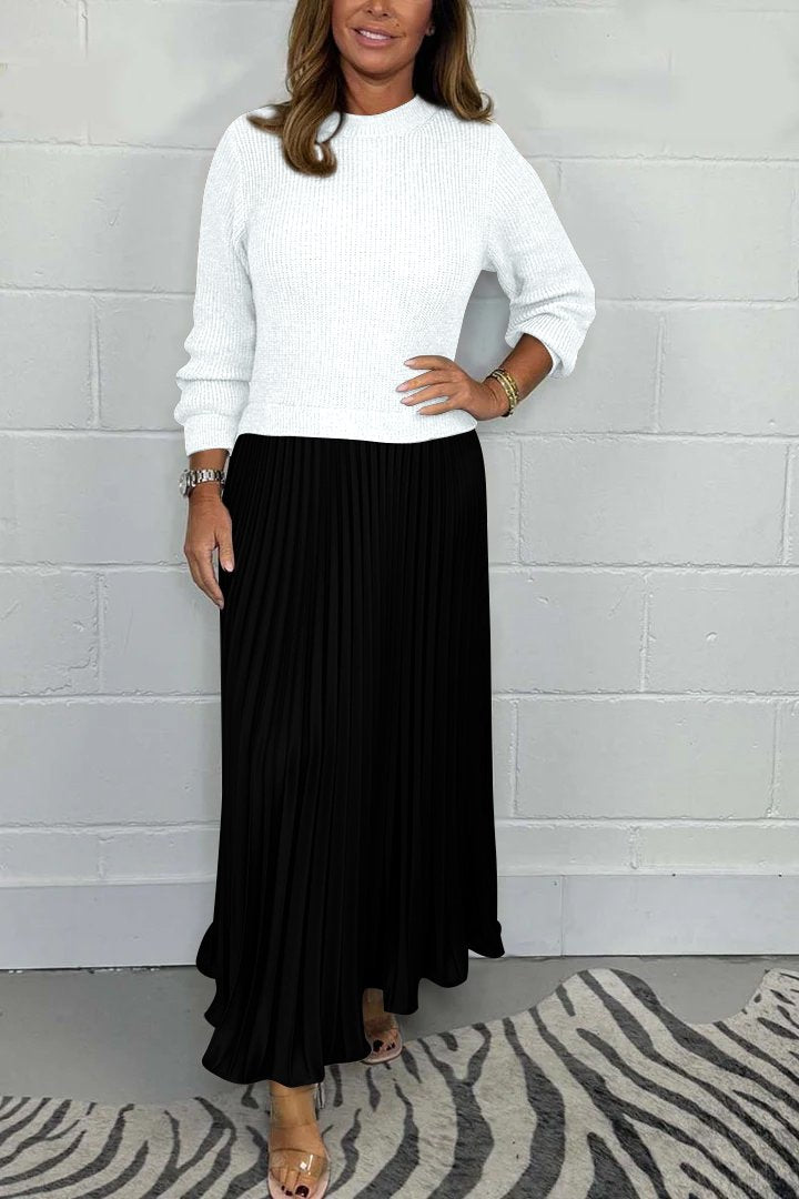 Dorothy | Langer Pullover mit Faltenrock