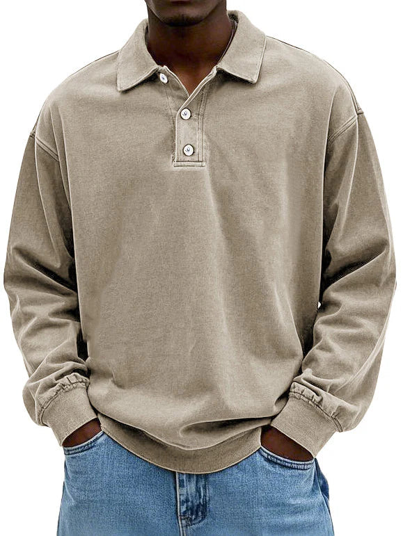 Wyatt | Vintage Langarm-Polohemd