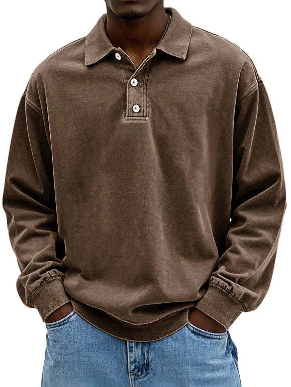 Wyatt | Vintage Langarm-Polohemd