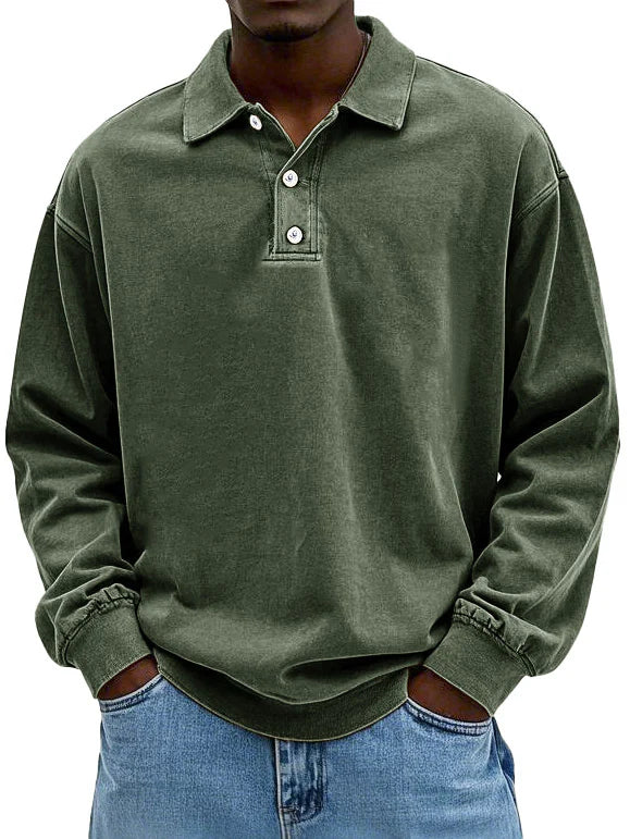 Wyatt | Vintage Langarm-Polohemd