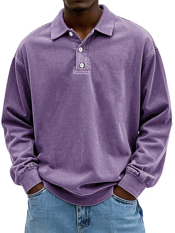 Wyatt | Vintage Langarm-Polohemd