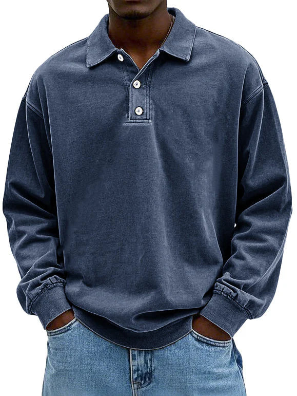 Wyatt | Vintage Langarm-Polohemd