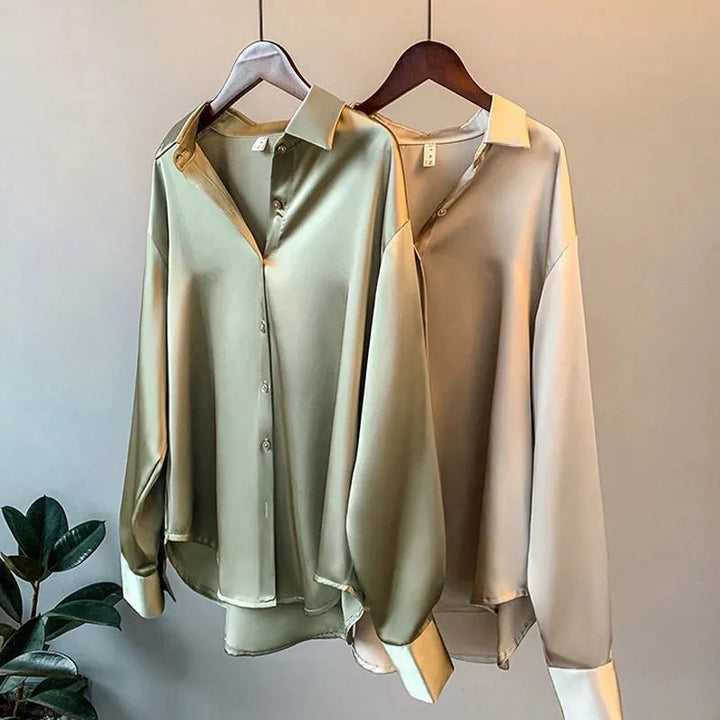 Leonie | Satin Hemd Für Frauen