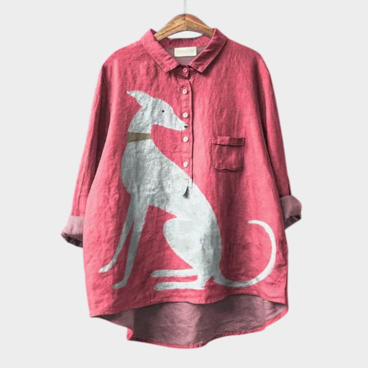Franziska | Oversized-Hemd mit Hunde-Design
