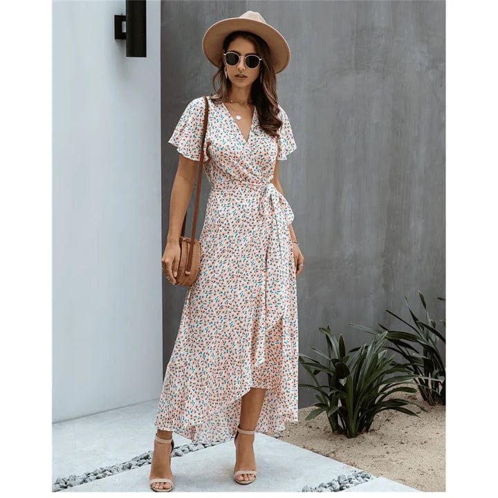 Leila | Bedrucktes langes Kleid