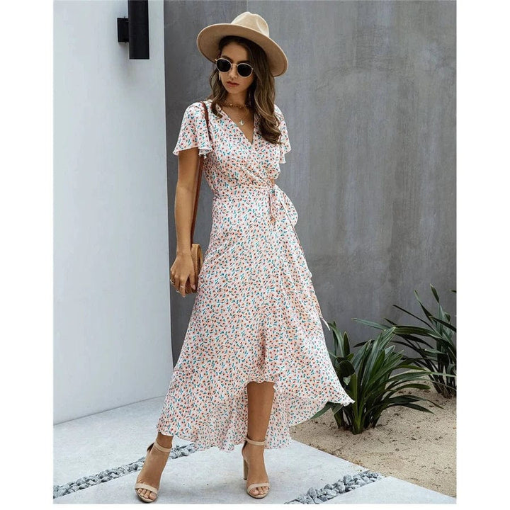 Leila | Bedrucktes langes Kleid