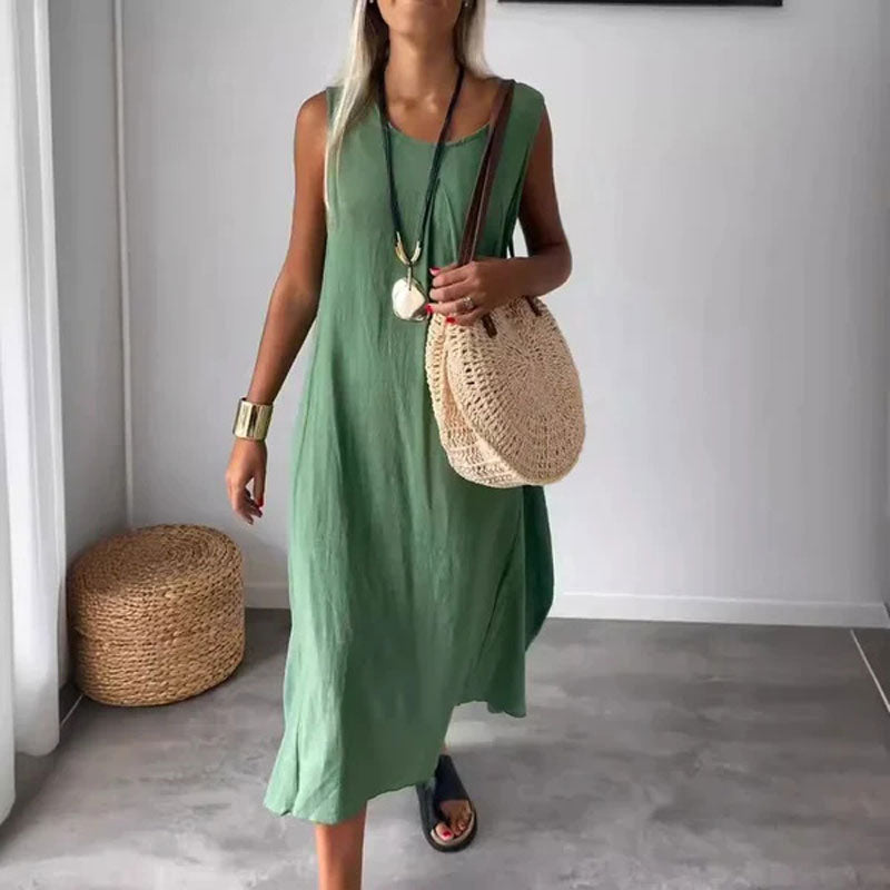 Casey | Lässiges ärmelloses Kleid mit Taschen