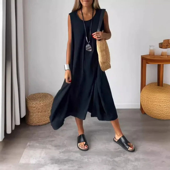 Casey | Lässiges ärmelloses Kleid mit Taschen