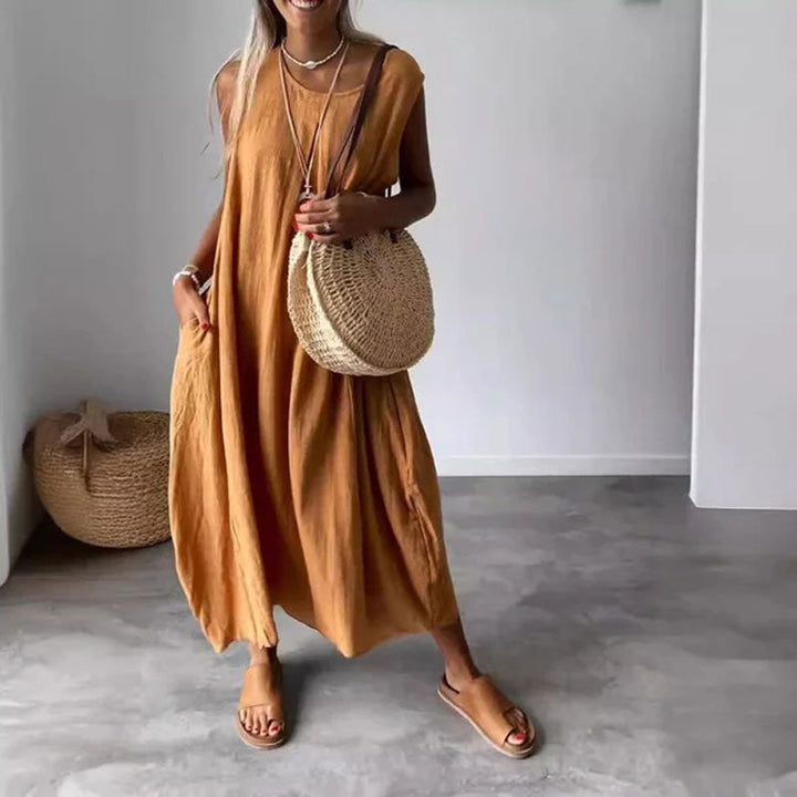 Casey | Lässiges ärmelloses Kleid mit Taschen