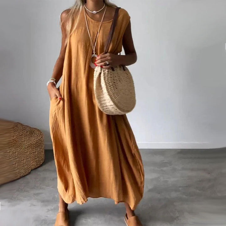 Casey | Lässiges ärmelloses Kleid mit Taschen