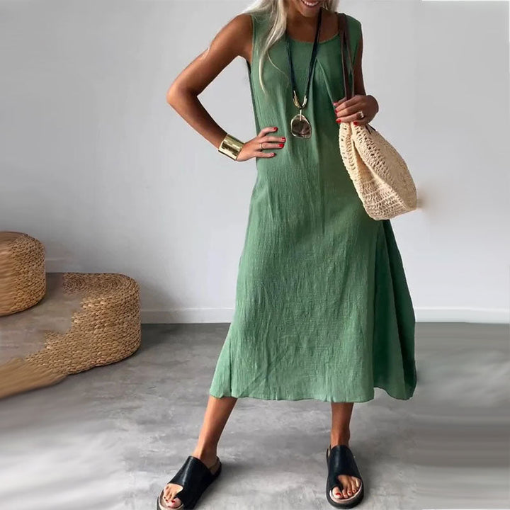 Casey | Lässiges ärmelloses Kleid mit Taschen