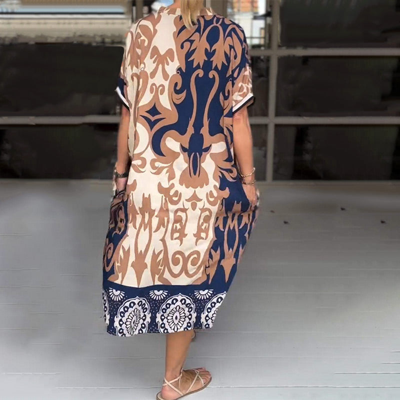 Billie | Luftiges Midikleid mit V-Ausschnitt