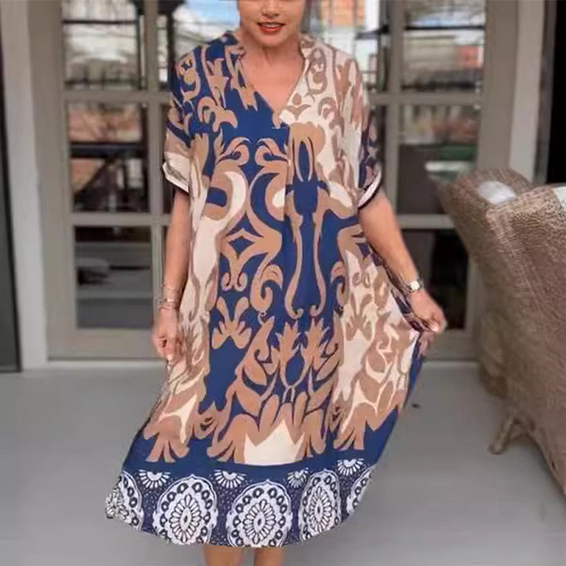 Billie | Luftiges Midikleid mit V-Ausschnitt