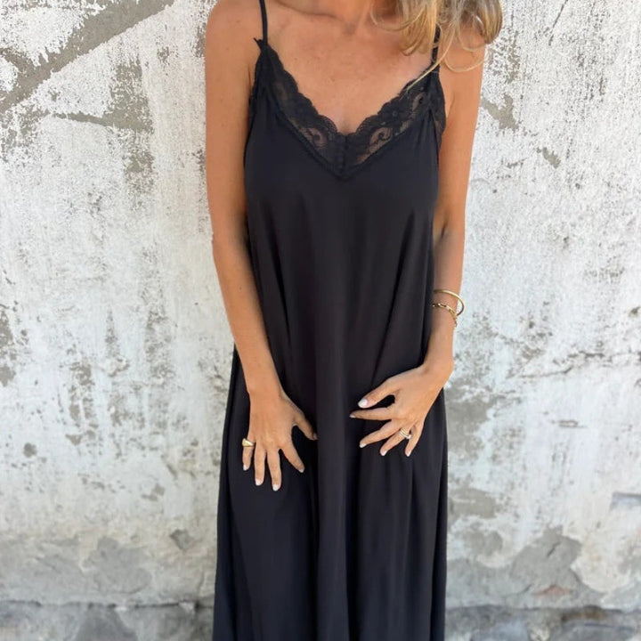 Roena | Elegantes V-Ausschnitt Kleid