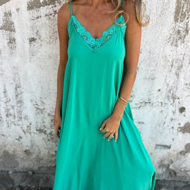 Roena | Elegantes V-Ausschnitt Kleid