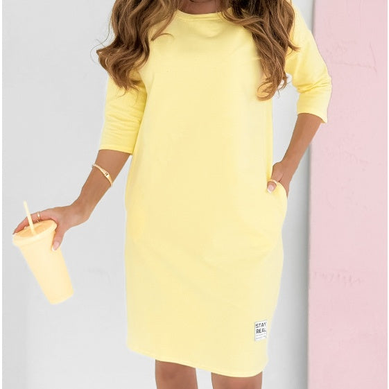 Jamie | Kleid mit 3/4-Ärmeln und Taschen