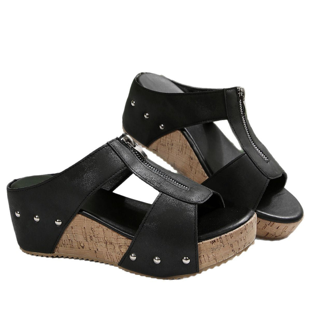 Carmen | Orthopädische Keilsandalen mit offener Zehenpartie