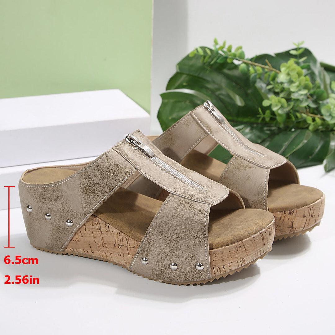 Carmen | Orthopädische Keilsandalen mit offener Zehenpartie
