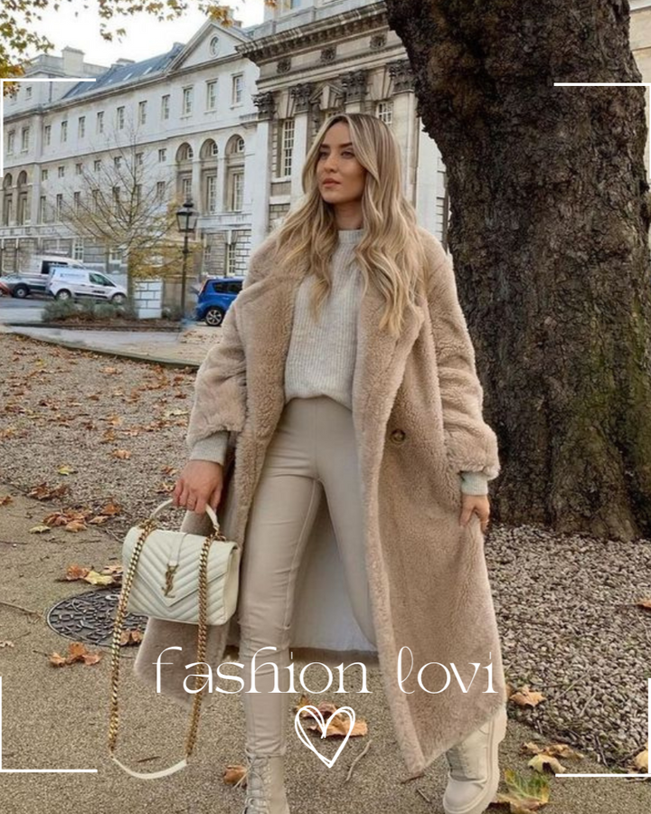 Zoey | Langer Teddymantel