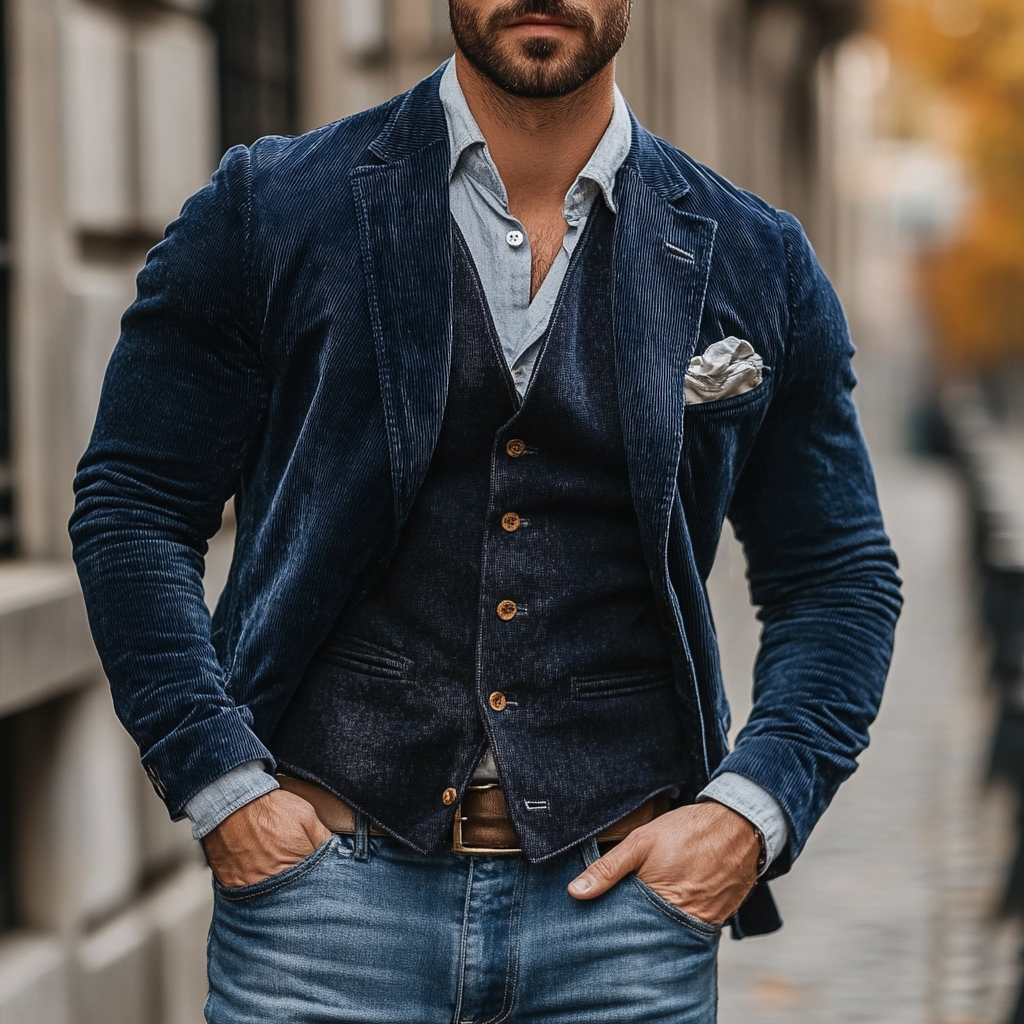 Declan | Vintage-Blazer mit Weste