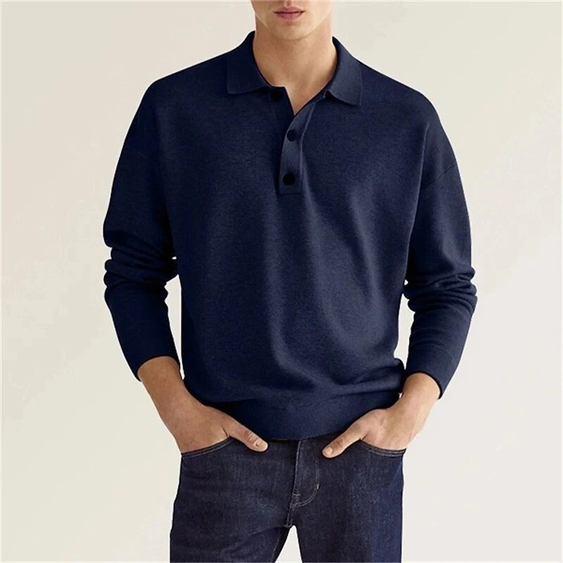 Raymond | Elegantes Herren-Poloshirt mit langen Ärmeln