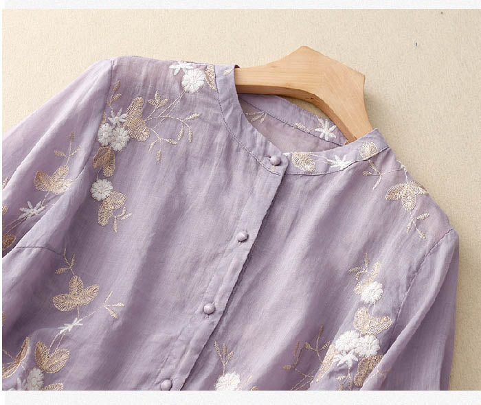 Tilly | Schicke Bluse mit gestickten Akzenten