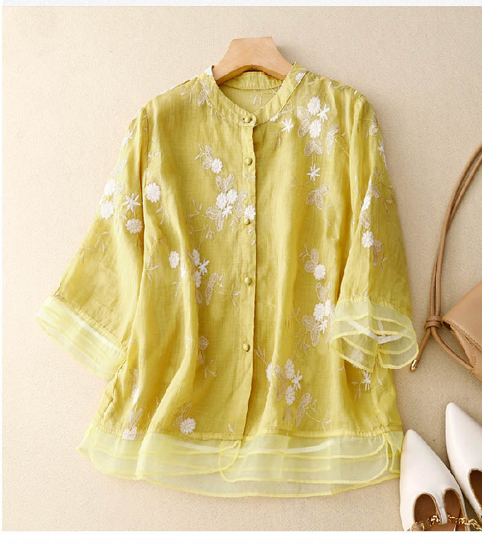 Raina | Schicke Bluse mit gestickten Akzenten